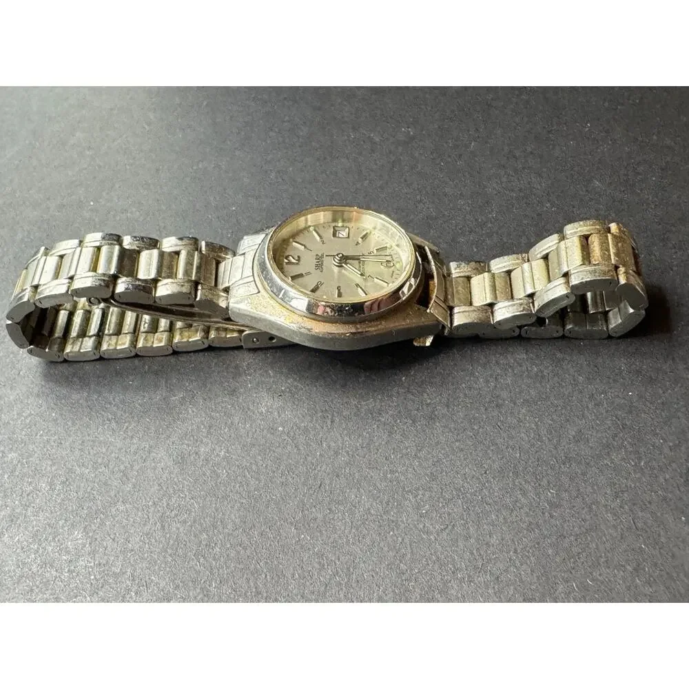 Sharp Supersteel Watch 352620 Stainless Steel Silver Dial 5ATM Water Resistant